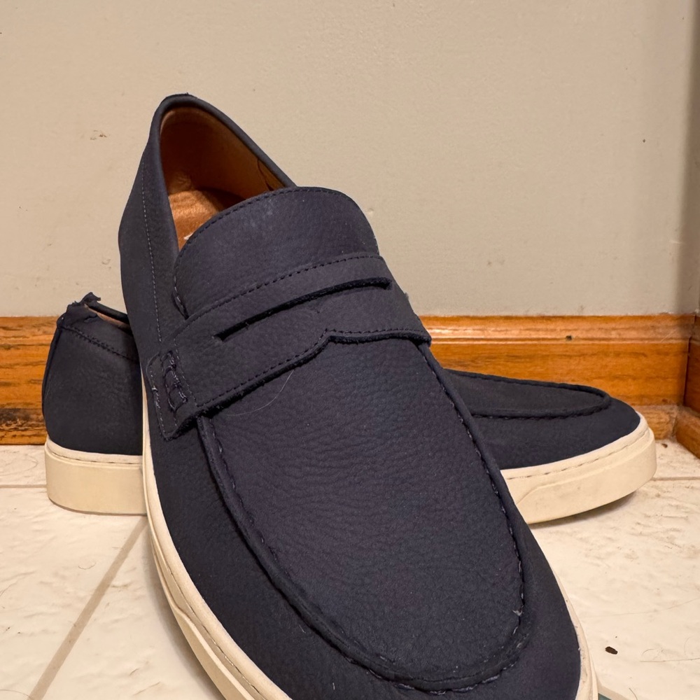 Elegant Navy Men's Slip-On Loafers